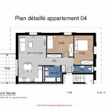 Plan détaillé appartement 04 avec logo ESI